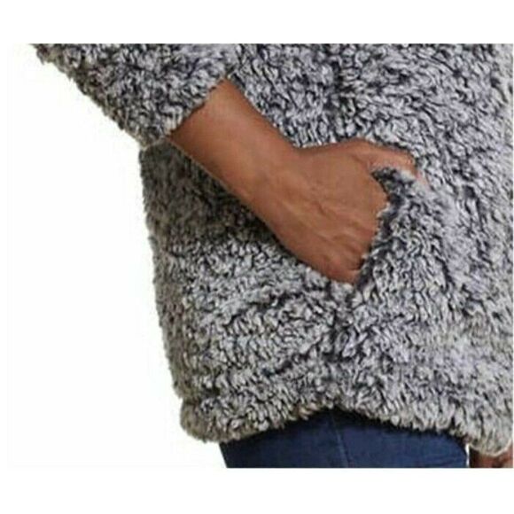 Weatherproof Vintage Women's Frosty Sherpa Pullover, DOLPHIN GREY, Size Small - Picture 2 of 11